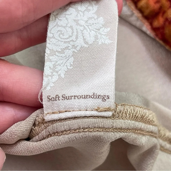 Soft Surroundings Gold Velour Floral Pullover Long Sleeve Top Silk Rayon SZ XLP - Picture 9 of 9